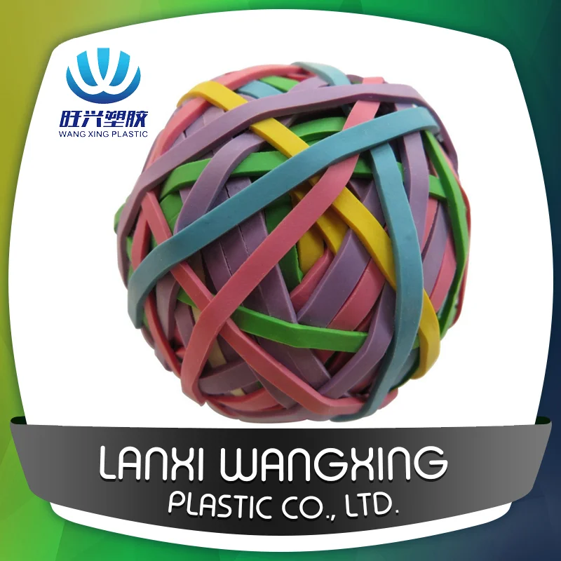 2022 Hot Selling Colorful Elastic Rubber Band Bouncy Ball For For Bank