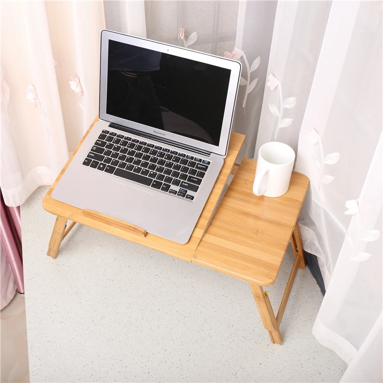 Factory Custom Multifunctional Wooden Laptop Desk Bamboo Folding Laptop Table For Bed Buy