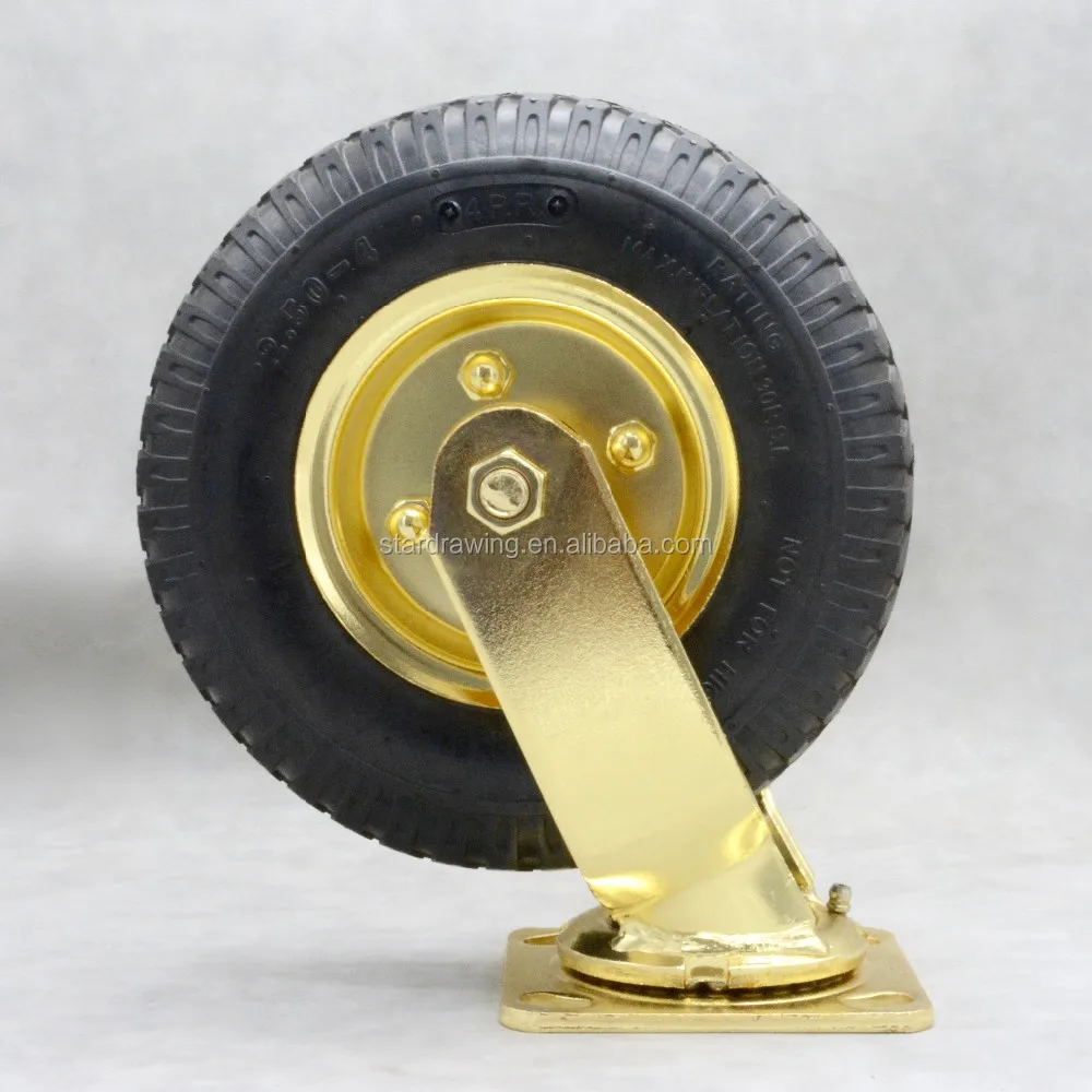 Ss Gold Color Hotel Luggage Cart Wheels Gold Hotel Wheel Caster Wheels