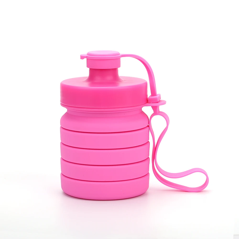 

Customized Wholesale Price Collapsible Silicone Water Bottle Outdoor Sports, Multiple colors