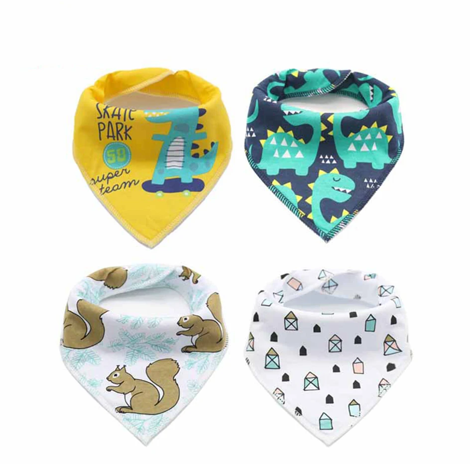 

happy flute super soft organic cotton printed wholesale animation baby drool bandana bib with pacifier clip, Colors