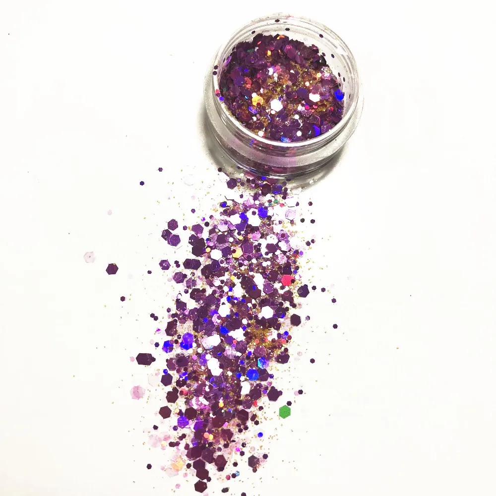 Hotselling Holographic Chunky Glitter Powder For Face And Body