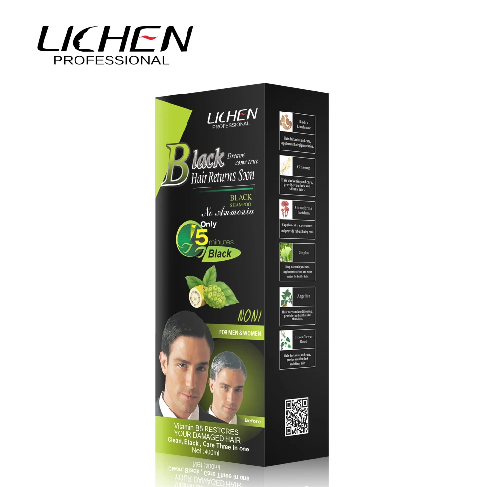 Private Label Indian Henna Fast Color Changing Men Black Hair