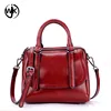 fashion Oil wax cowhide leather women bag message have snap branded ladies shoulder bag top sale women luxury leather handbags