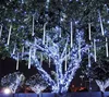 EU/US Plug Multi-color 30CM Meteor Shower Rain Tubes LED Christmas Lights Wedding Garden Xmas String Light Outdoor
