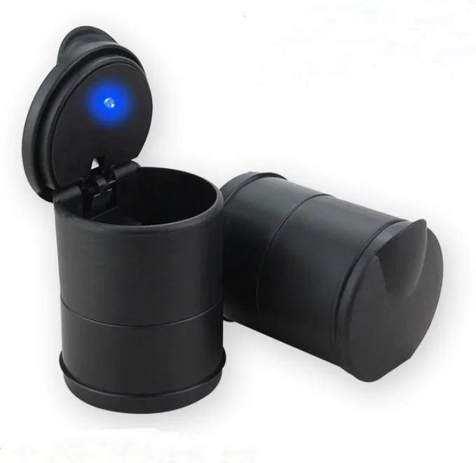 

new design with LED light Automobile ashtrays car trash bag bin