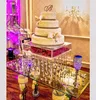 Transparent Acrylic Home Furniture coffee tables Acrylic Cake Table Pure Acrylic Wedding Table With Inside Lighting
