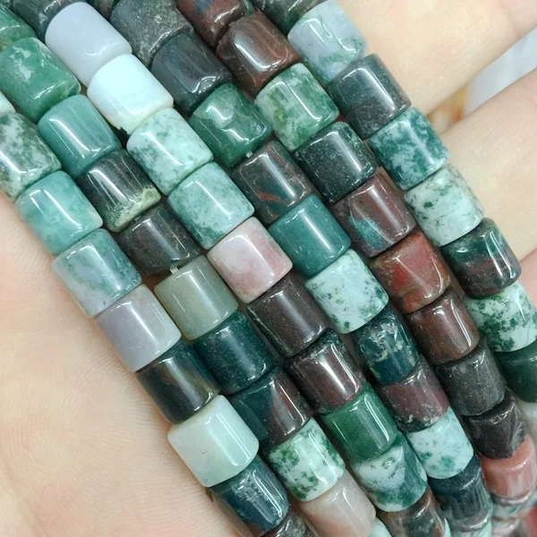 
Natural Stone Beads String 6x7 mm tube cylinder cube bead For DIY Making Jewelry Supplies 