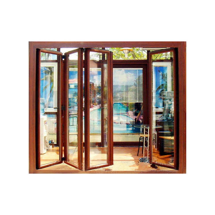 Aluminum Profile Glass Folding Sliding Door Price Folding Door Glass