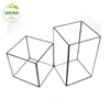 mini hanging air Tin house holder // Zinc Modern home decor // housewarming present / window black gold silver candle lanterns