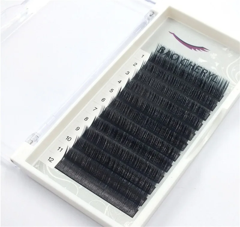 

Hot sale soft handmade individual 3d cilios mink eyelashes extensions, Natural black