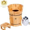 2018 Chengdu Multi-function Cedar Wood Foot Bath Basin Steam Sauna Message Barrel