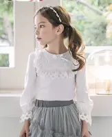 

2019 new design spring summer magic star design Lace tshirt for kids