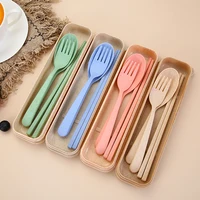 

Wholesale biodegradable children's tableware reusable plastic cutlery set