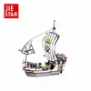 OEM ODM plastic assembly DIY pirates ship block from JIE STAR