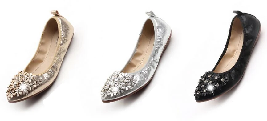 silver foldable flats