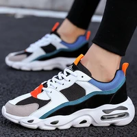 

CZ21394a Factory wholesale pu mesh upper chunky sneakers lace up style sport shoe for running men sports trainers