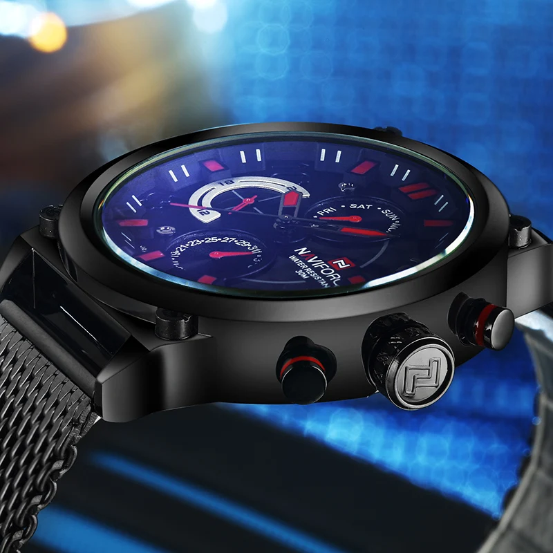 

Relojes NAVIFORCE 9068 Men Watches Top Brand Luxury Sport Quartz-Watch Stainless Steel Whatch Mens Watches Man Luxury Wristwatch, N/a