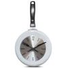 Preciser Stylish Stainless Metal Frying Pan Wall Clock Kitchen Decoration Watch Quartz Silent Hanging Wall Clocks