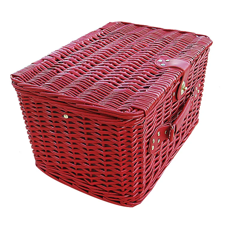 China Hot Sale Red Wicker Gift Picnic Basket Buy Picnic Basket,Gift