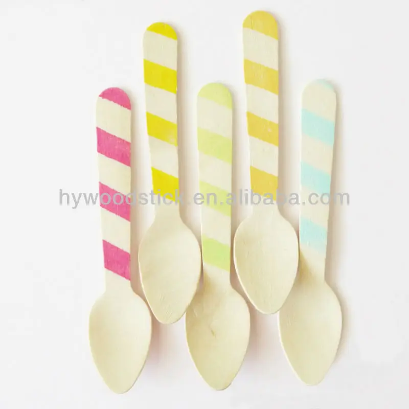 Ecofriendly Small Spoon Bamboo Mini Biodegradable Disposable