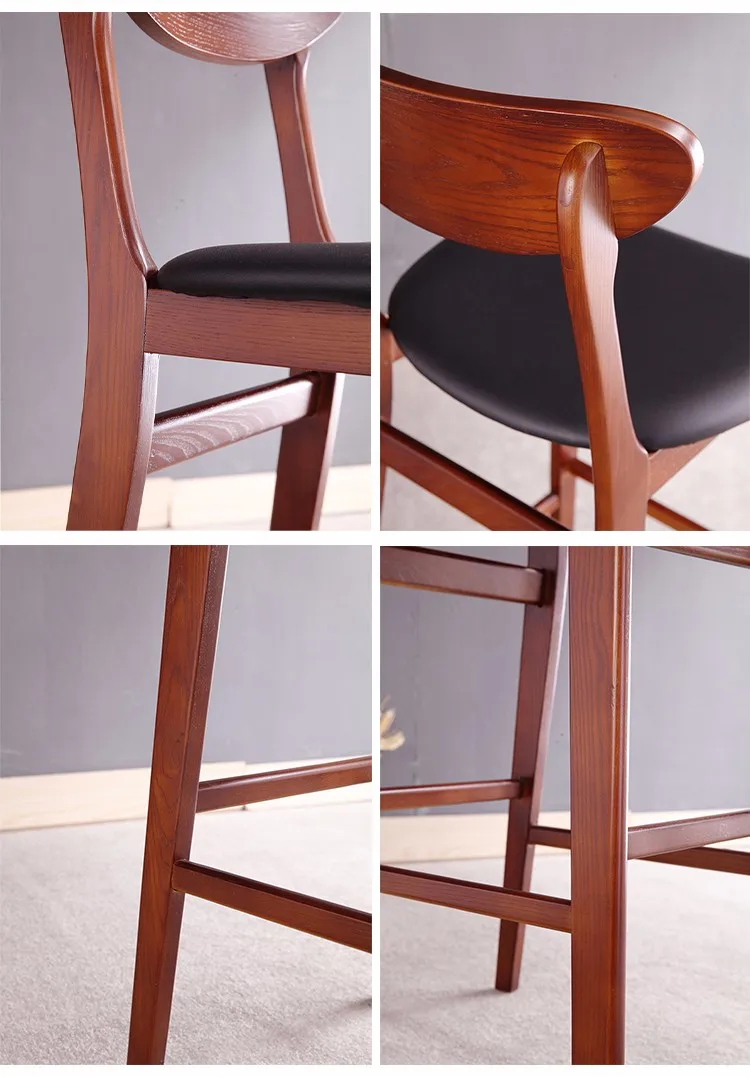 Muebles De Restaurante,Silla De Bar Moderna De Madera Con Asiento De