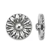 Antique Silver Plated Metal Fashion Daisy Flower Snap Yiwu Factory Wholesale