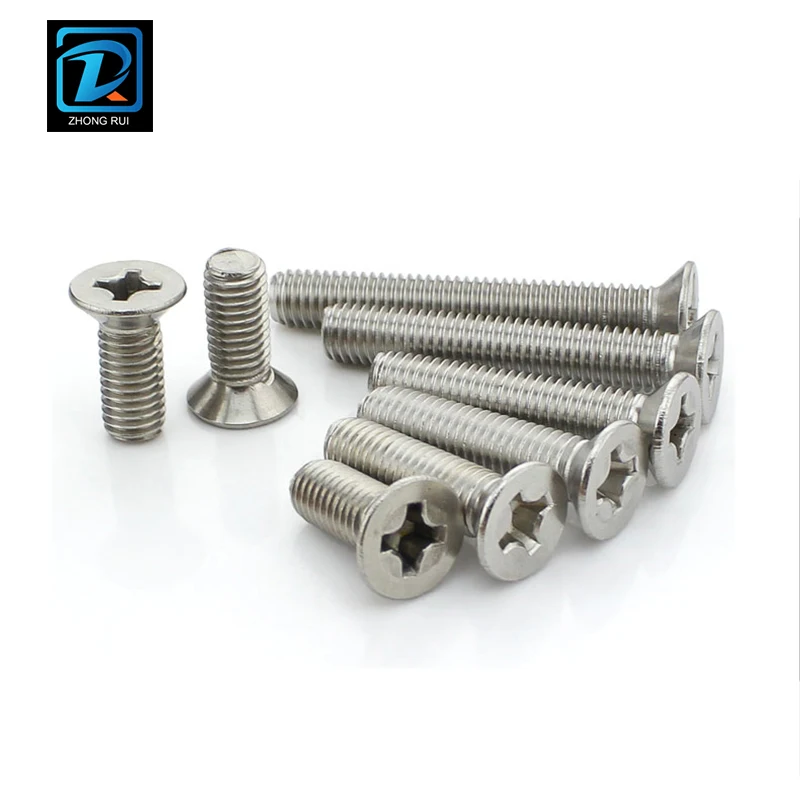 
304 Stainless Steel Phillips Flat Head Machine Screw 
