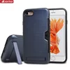 Accessory cell 2017 Heavy Duty Fancy Hybrid Dual Layer card holder Case with kickstand for iPhone 7