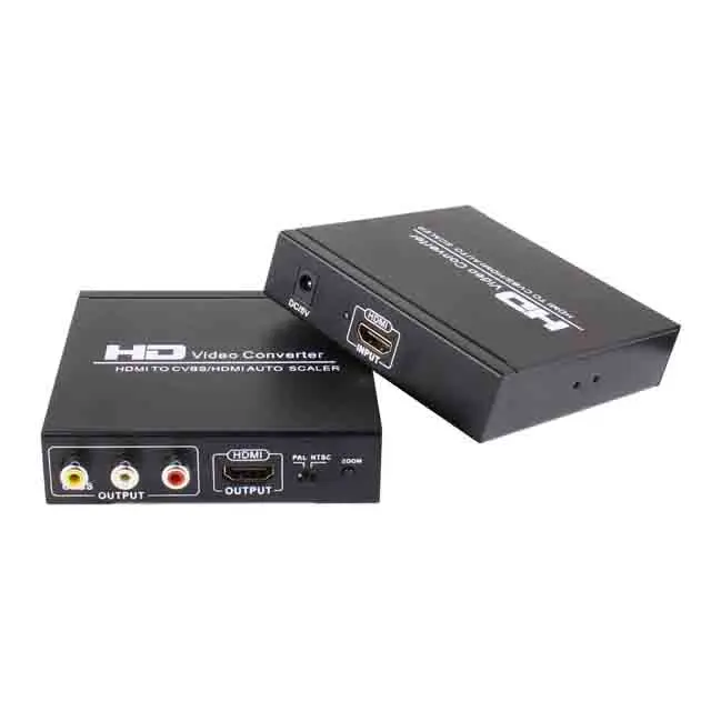 

HDMI to CVBS / HDMI auto Scaler AV Video Converter, Black