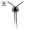 Jenia Sun Shaped Button Unisex Bow Tie Make Braided Leather Necklace For Cord
