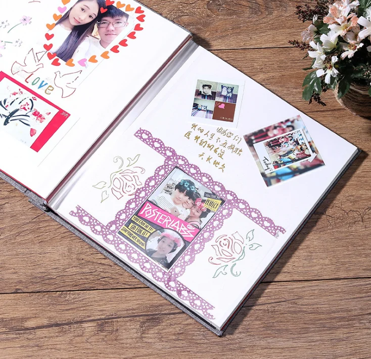 2020 Hot Sale Self Adhesive Coated Photo Album Wedding Linen Album