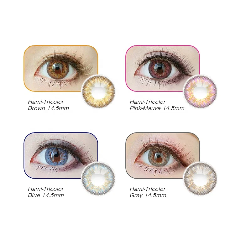 

Realcon Natural Hami 3-Tone Color Contact Lenses for Big Eyes