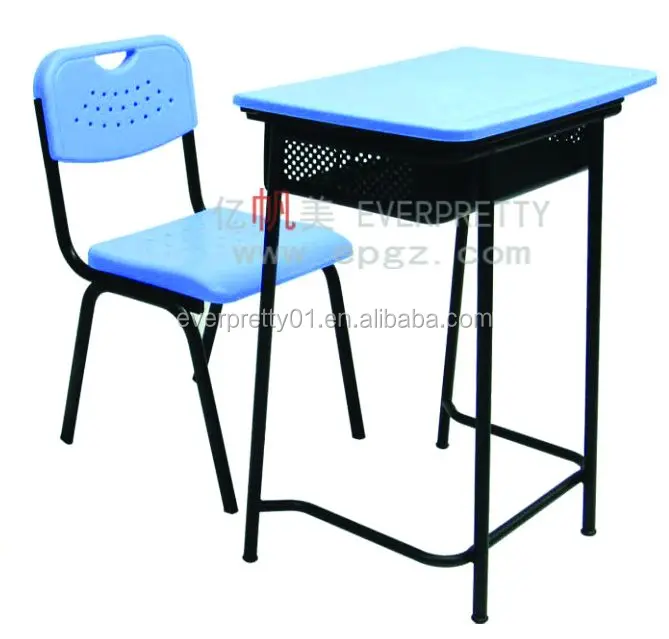 
Hot Sales High Quality School Furniture Classroom Single Desk and Chair For Student 