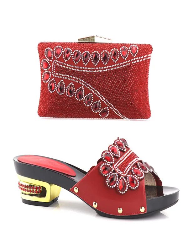 

New arrival women shoes and bag set italian wedding shoes and bag set 5.3cm italian bag and shoe set YH2018-09