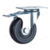 130kg load weight plain / roller bearing universal hard rubber caster