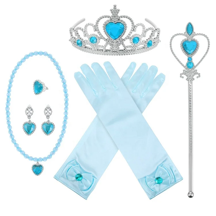 6pcs/set Girls Princess Dress Up Accessories Set With Princess Gloves ...