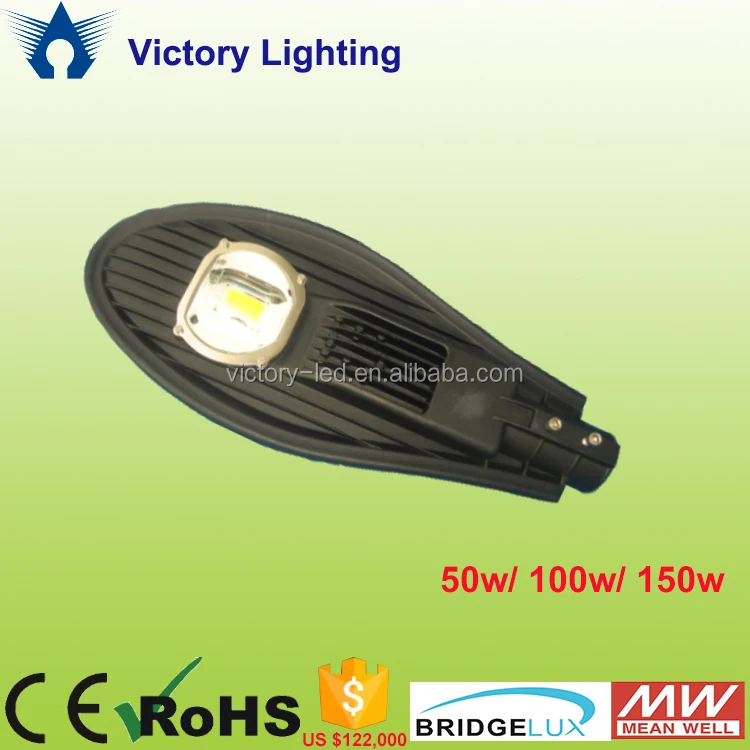 Bright Lenses All In One 50W 100W 150W Cob Led Street Light Highway Fixture With Adjustable Bracket