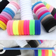 TS 10pcs/lot Candy Colored Hair Holders High Quality Rubber Bands Hair Elastics Accessories Girl Women Tie Gum (Mix Colors)