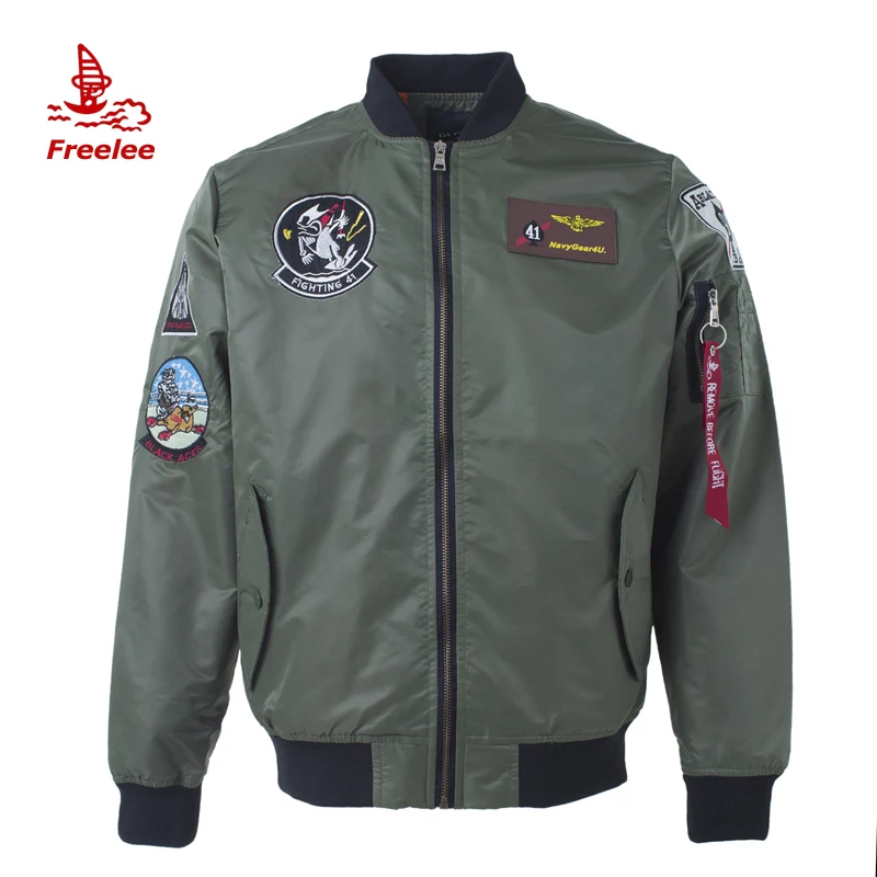 

Wholesale custom top gun patched unisex bomber jacket, N/a