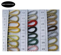 

3mm and 6mm rayon material braided twisted cord wholesale