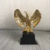 custom gold meta l eagle trophy with wooden base