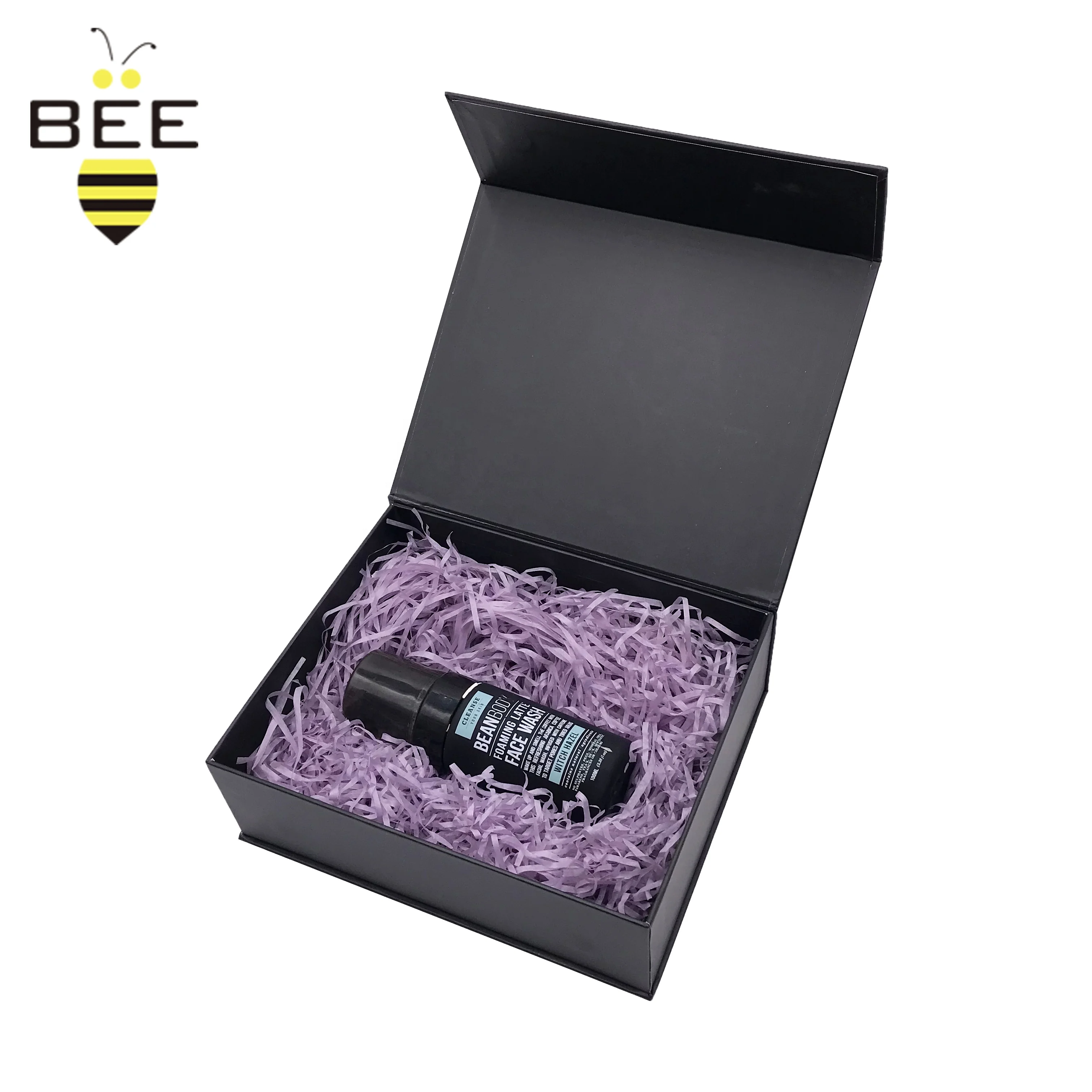 China Ali Baba Box For Beauty Products Luxury Gold Logo Matt Black