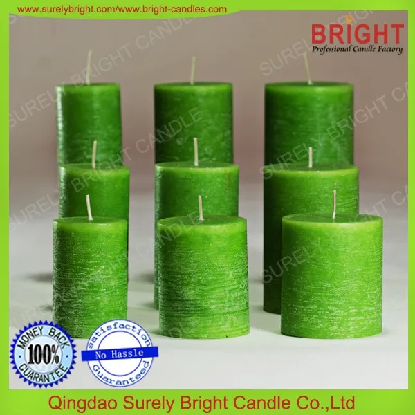 Unscented Gradient Color Pillar Candles Decoration Wholesale