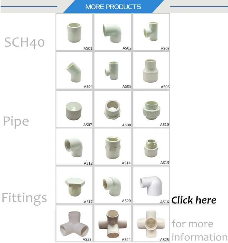 Schedule 40 Pvc Upvc Pipe Fittings Names Pvc Pressure Pipe Fittings ...