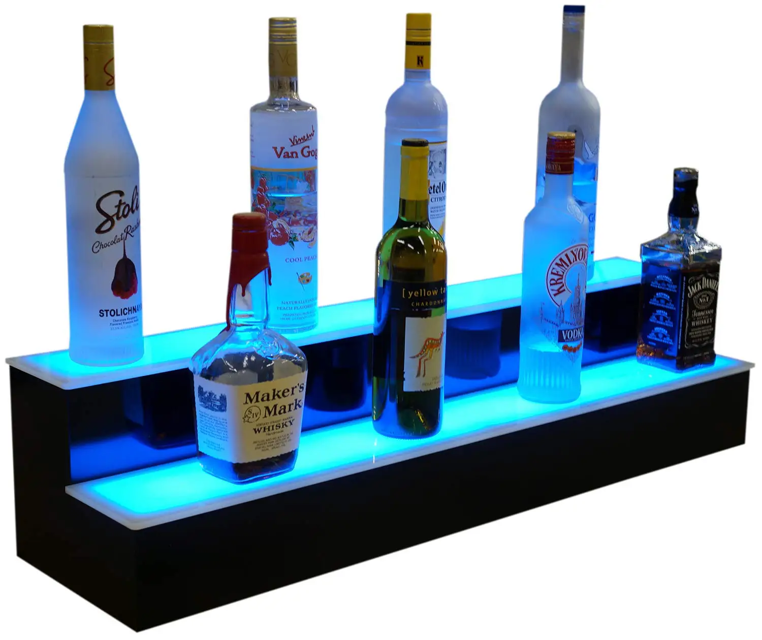 Led Lighted Shelves Illuminated Liquor Bottle Bar Display Stand Buy