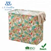 BSCI Canvas linen oxford double laundry hamper basket collapsible laundry hamper with wheels mesh drawstring foldable amazon hot