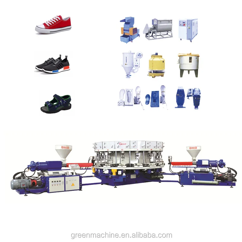 
Running shoes upper lasting sole injection machine 