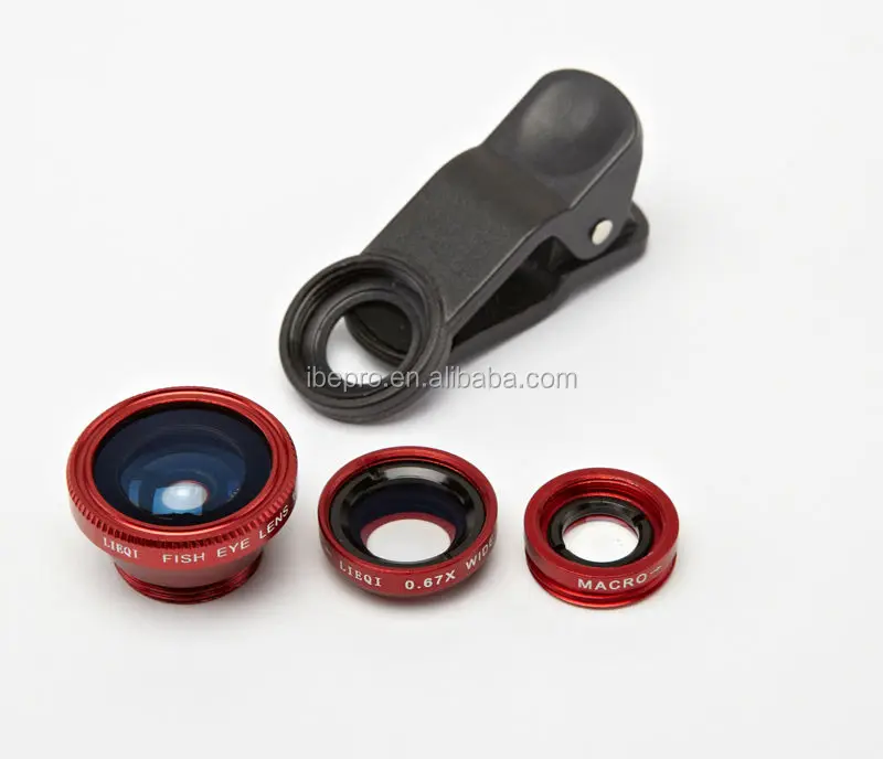 0.67X Wide Angle Fisheye Macro Lens 3 in 1 Clip Phone Lens