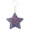 New Products Flash Drill Reflective Sequins Pentagram Keychain Pendants